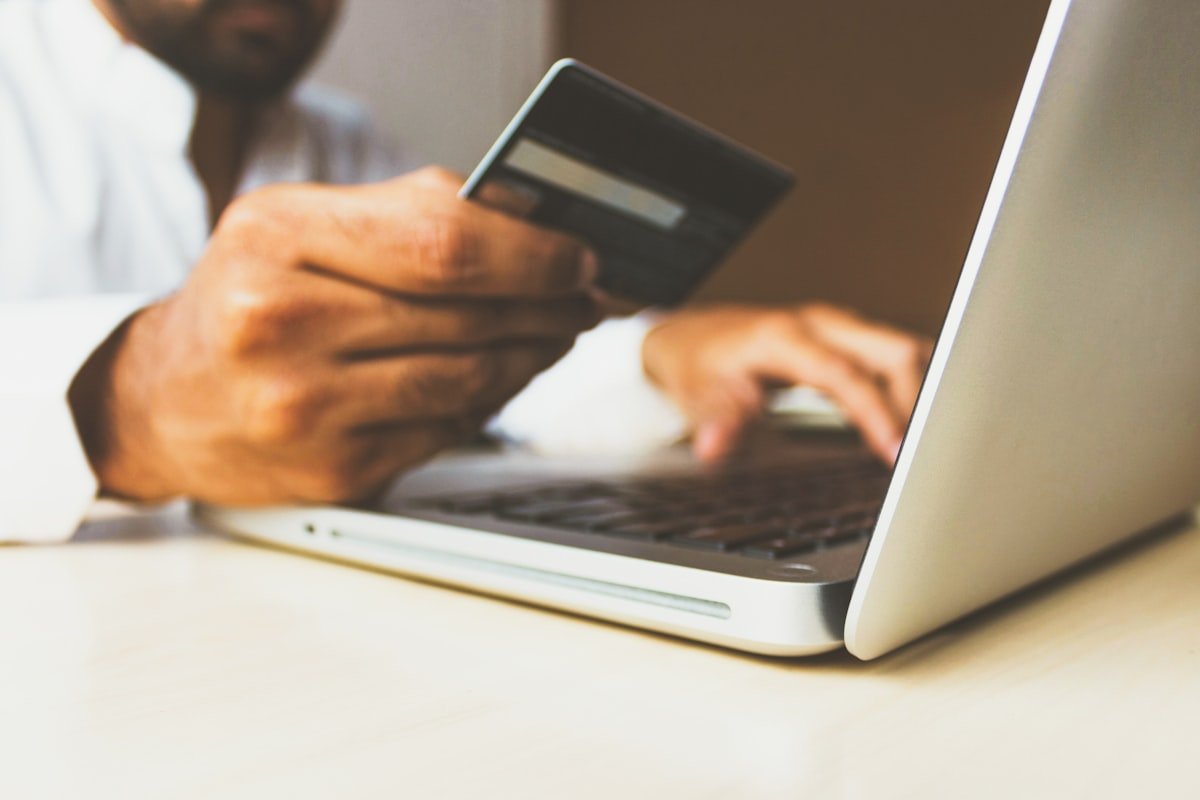 E-commerce storefront on a laptop
